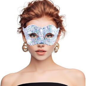 Bounzhi Women Masquerade Mask Glitter Venetian Masks Seashell Costume Mask for Ball Party in Kuwait