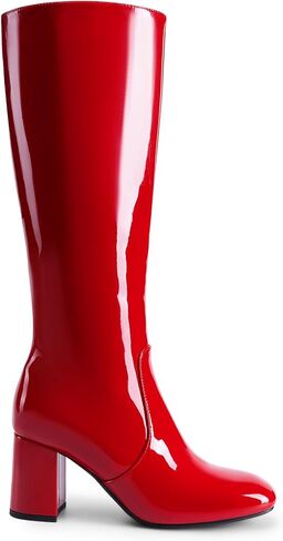 حلم أزواج المرأة Gogo Boots Square Square Side Side Zipper chunky knee knee boots for women in Saudi Arabia