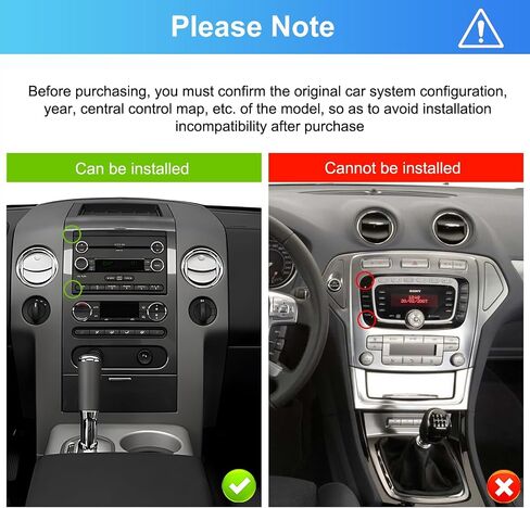 راديو سيارة أندرويد 2G + 64G لسيارة Ford F150/F250/F350/E250/E350 مع Carplay Android Auto، شاشة لمس عالية الدقة 7 بوصات بلوتوث ستيريو داخل لوحة القيادة يدعم WiFi GPS Navi AHD كاميرا احتياطية USB FM/RDS SWC in Saudi Arabia