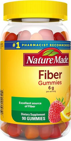 Nature Made Fiber 6 g, Dietary Supplement for Digestive Health Support, 90 Fiber Gummies, 30 Day Supply in Saudi Arabia