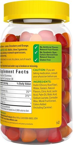 Nature Made Fiber 6 g, Dietary Supplement for Digestive Health Support, 90 Fiber Gummies, 30 Day Supply in Saudi Arabia
