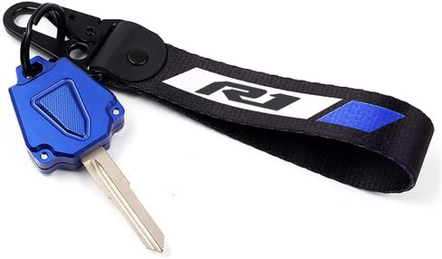 متوافق مع R1 YZF R1 R1M YZFR1 1999-2023 2024 2025 غطاء جورب سائل الفرامل الأمامي للدراجات النارية وسلسلة مفتاح المفاتيح (أحمر) in Saudi Arabia