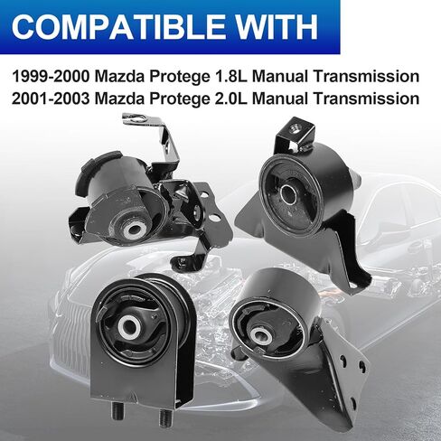 مجموعة حوامل محرك المحرك - متوافقة مع Mazda 6 2003 2004 2005 2006 2007 2008 2.3L، استبدال # A5829 A6494 A6497، مجموعة من 3 in Saudi Arabia