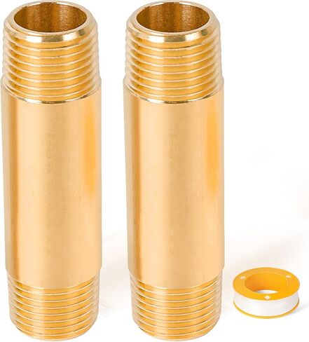 حلمة نحاسية طويلة، 1/2 بوصة × 1/2 بوصة، طول 3 بوصة، استبدال أنبوب ذكر NPT، يناسب الوقود والهواء والماء والزيت والغاز WOG (عدد واحد) in Kuwait