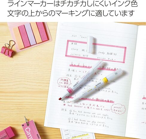 Kokuyo 2-Way Highlighter 5 Colors Set. Mark+ Gray Type Dual Way of Point Types, 5 Pack of Gold, Gray, Light Green, Navy, Red. Japan Import (PM-MT201-5S) in Saudi Arabia