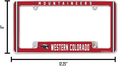 Rico Industries NCAA Winona State Warriors Primary 12 بوصة × 6 بوصة إطار لوحة ترخيص السيارات من الكروم بالكامل للسيارة/الشاحنة/سيارات الدفع الرباعي in Saudi Arabia