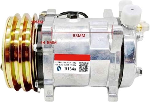 مكيف الهواء AC ضاغط Tractor Truck Duty Duty 2 Groove v Blet Pulley ， متوافق مع Sanden 508 SD508 5H14 12V / 24V (12V R134A) in Saudi Arabia