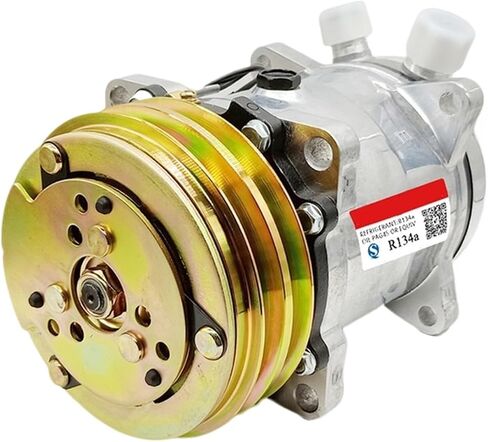 مكيف الهواء AC ضاغط Tractor Truck Duty Duty 2 Groove v Blet Pulley ， متوافق مع Sanden 508 SD508 5H14 12V / 24V (12V R134A) in Saudi Arabia