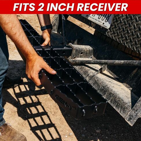Gen -y Hitch خطوة عريضة شاقة واسعة للغاية مع مكشطة التمهيد المسننة لجهاز الاستقبال 2 " - سعة 600 رطل - أسود in Saudi Arabia