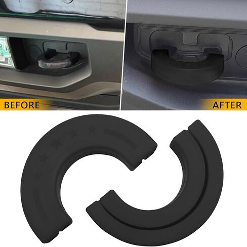 2pcs أغطية خطاف السحب لـ Chevy Silverado 1500 2007-2025 لـ GMC Sierra 1500 2007-2018 ، Caps Tow Hook for Chevrolet Silverado Accessories 07-25 (Black) in Saudi Arabia