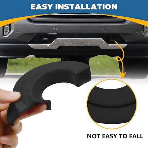 2pcs أغطية خطاف السحب لـ Chevy Silverado 1500 2007-2025 لـ GMC Sierra 1500 2007-2018 ، Caps Tow Hook for Chevrolet Silverado Accessories 07-25 (Black) in Saudi Arabia