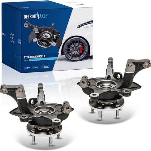 Detroit Axle - 2 مفاصل التوجيه الأمامية وحمل العجلات لعام 2005-2011 Ford Escape Mazda Tribute Mercury Mariner 2006 2007 2008 2008 2010 Detering Knuckles & Wheel Bearing Hubs Present in Saudi Arabia