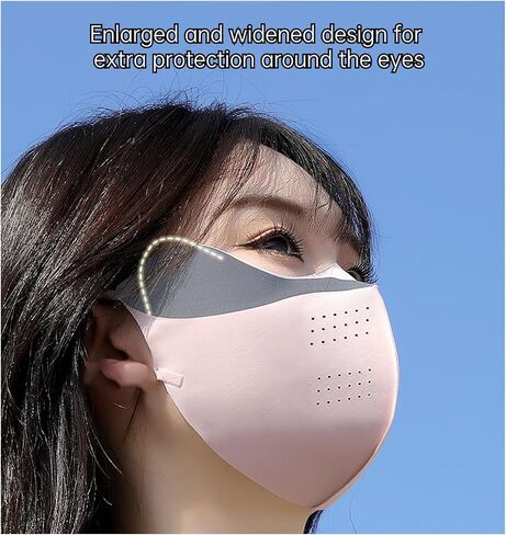 UV Protection Face Cover Beauty Mask UPF 50+ for Women, Comfortable Outdoor Daily Use, Adjustable Strap, Reflector in Kuwait