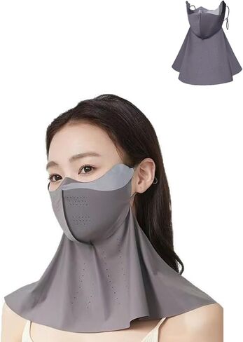 UV Protection Face Cover Beauty Mask UPF 50+ for Women, Comfortable Outdoor Daily Use, Adjustable Strap, Reflector in Kuwait