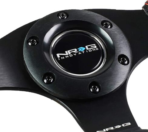 NRG Innovations RST-012R-RS عجلة قيادة مقوى (320 مم رياضي توجيه عجلة توجيه حمراء) غرزة حمراء) in Saudi Arabia