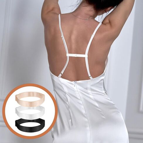 حزام حزام Grevosea 3 PCS للانزلاق ، مقاطع حمالة الصدر لجعل مقاطع حزام صدرية مرنة قابلة للتعديل للحفاظ على أحزمة حمالة الصدر في مكانها (أسود ، أبيض ، لون بشرة) in Saudi Arabia