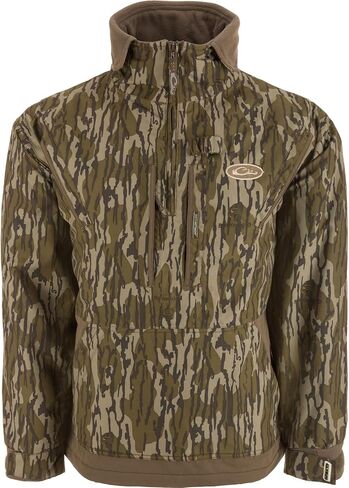 Drake Waterfowl Men's MST Waterproof Fleece-Lined 1/4 Zip Hunting Windproof Breathable Pullover Jacket with Multiple Pockets in Saudi Arabia