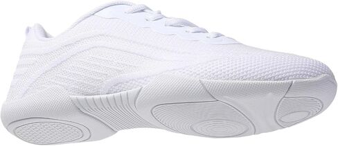 SECHRITE Cheer Shoes Women White Black Cheerleading Dance Sneakers for Cheer Practice and Competition, Athletic Flat Walking Tennis Shoes for Adults in Kuwait