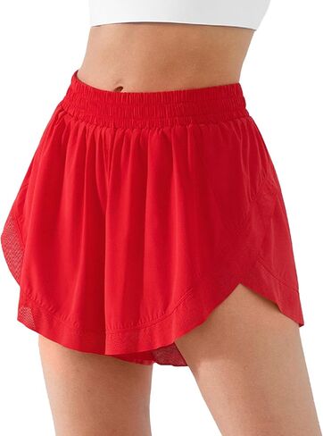 نساء 2 في 1 شورتات الجري 3 "بطانة مدمجة سريعة الجافة عالية الخصر مع جيوب صالة رياضية خفيفة الوزن in Kuwait