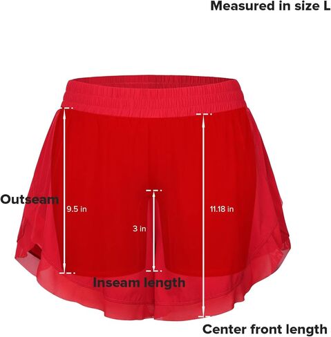 نساء 2 في 1 شورتات الجري 3 "بطانة مدمجة سريعة الجافة عالية الخصر مع جيوب صالة رياضية خفيفة الوزن in Kuwait