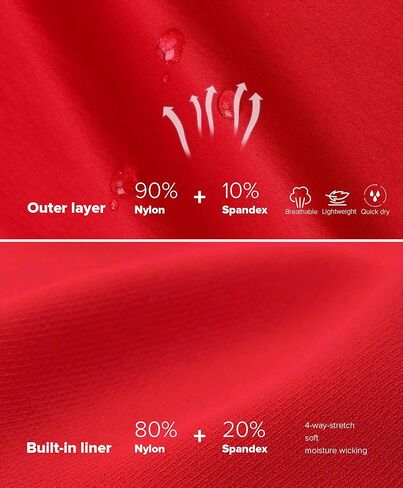 نساء 2 في 1 شورتات الجري 3 "بطانة مدمجة سريعة الجافة عالية الخصر مع جيوب صالة رياضية خفيفة الوزن in Kuwait