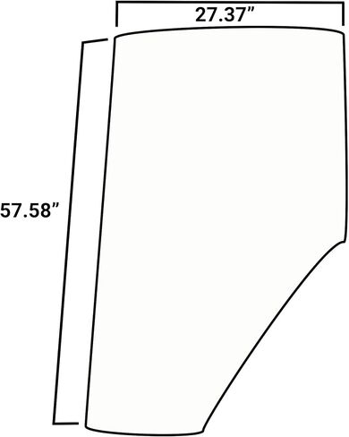 E-3F260-53080 LH CAB Door Glass لـ KUBOTA M100XDTC ، M105XDTC ، M110XDTC ، M126XDTC ، M126XDTPC ، M95XDTC ++++ in Kuwait
