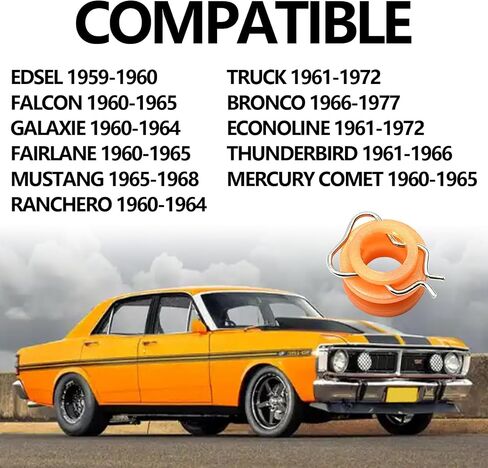 10PCS Window Regulator Roller, Compatible with Ford Edsel Galaxie Falcon Fairlane Ranchero Mustang Bronco Thunderbird Econoline Mercury comet, Replaces# C0AB-6423240-B in Saudi Arabia