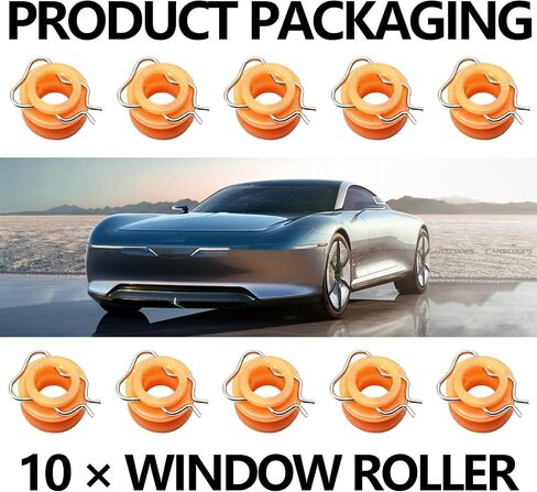 10PCS Window Regulator Roller, Compatible with Ford Edsel Galaxie Falcon Fairlane Ranchero Mustang Bronco Thunderbird Econoline Mercury comet, Replaces# C0AB-6423240-B in Saudi Arabia