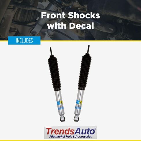 Pair of 5100 Front Monotube Shocks fits 2017 2024 F250 F350 Super Duty 4WD with 2-2.5" Front Lift | Improves Ride Quality, Handling & Comfort | Includes TrendsAuto Decal in Saudi Arabia