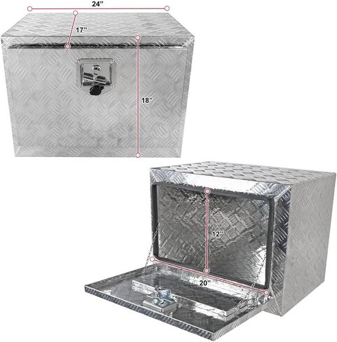 Tool Box 24" Heavy Duty Aluminum Trailer Underbody Storage+Lock Rear for RAV4 96 09-11 for CR-V 07-11 for Corolla 88-96 for Rogue 09-12 for Camry 87-96 for Forester 09-12 for Yukon in Saudi Arabia