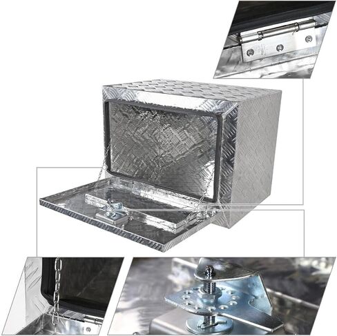 Tool Box 24" Heavy Duty Aluminum Trailer Underbody Storage+Lock Rear for RAV4 96 09-11 for CR-V 07-11 for Corolla 88-96 for Rogue 09-12 for Camry 87-96 for Forester 09-12 for Yukon in Saudi Arabia