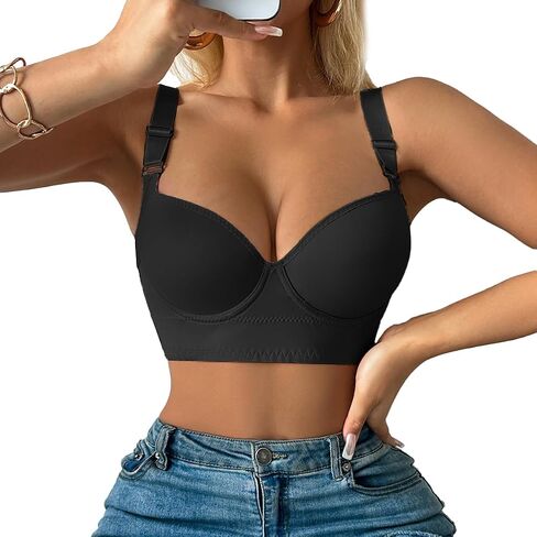 QDN Underwire Full Coverage Bra – Supportive, Comfortable Push Up Bra for Back Fat and Side Smoothing in Saudi Arabia