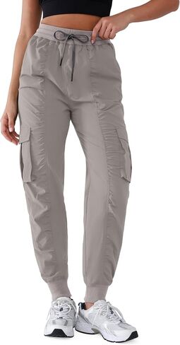 Lightweight Workout Joggers for Women 30" High Waisted Outdoor Running Casual Track Pants with Pockets in Kuwait