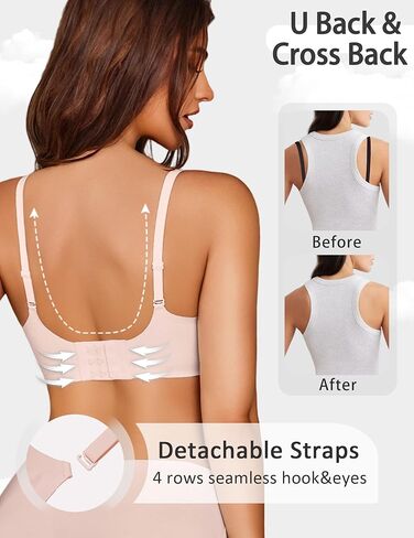 Avidlove Bras for Women No Underwire Seamless Push Up Bra Wireless Soft Bralettes Scalloped Full Coverage Everyday Bra in Saudi Arabia
