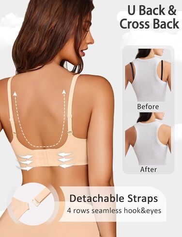 Avidlove Bras for Women No Underwire Seamless Push Up Bra Wireless Soft Bralettes Scalloped Full Coverage Everyday Bra in Saudi Arabia