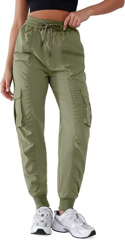 Lightweight Workout Joggers for Women 30" High Waisted Outdoor Running Casual Track Pants with Pockets in Kuwait