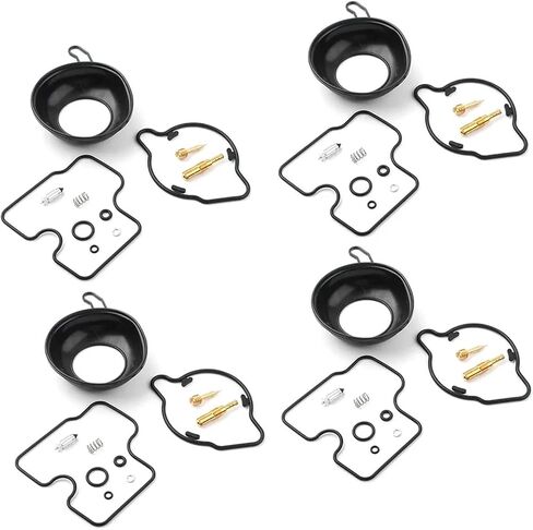 4X Motorcycle Carburetor Rebuild Kit Diaphragm Rubber Compatible VFR750F 1994 1995 1996 1997 / VFR 750 F 94 95 96 97 Universal in Saudi Arabia