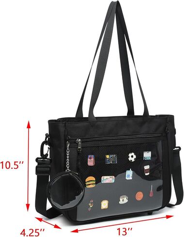 CHERRY SAUCE Tote bag Ita Bag Canvas Crossbody Shoulder Bag Backpack Kawaii Purses and Handbags with Pin Display in Kuwait