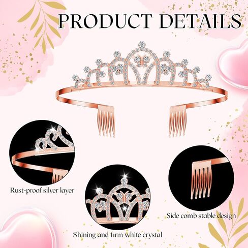 Lyrow 30 Pcs Tiara Crowns for Women Bulk Elegant Princess Rhinestone Crown with Combs Crystal Queen Crowns with Comb Headband Silver Princess Tiaras for Birthday Wedding Halloween Christmas in Kuwait