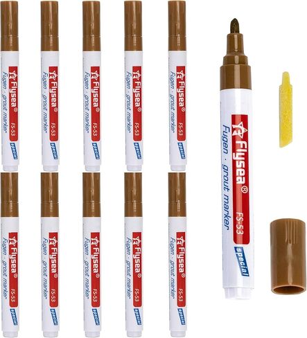 10 قطع 10 ألوان ملونة من قلم الملاط لإصلاح الفجوة في البلاط، أقلام تلوين للبلاط، أدوات إصلاح المطبخ والجدران والأرضيات (متعددة الألوان، 10 قطع) in Kuwait