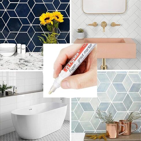 10 قطع 10 ألوان ملونة من قلم الملاط لإصلاح الفجوة في البلاط، أقلام تلوين للبلاط، أدوات إصلاح المطبخ والجدران والأرضيات (متعددة الألوان، 10 قطع) in Kuwait