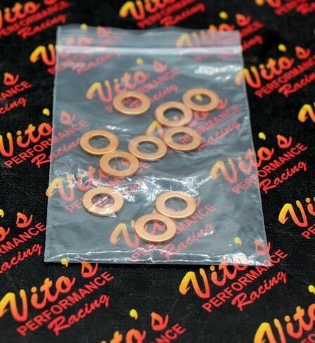 10 X Vito's Cool Hemi Head Copper Crush Washers تناسب Yamaha Banshee 1987-2006 in Kuwait