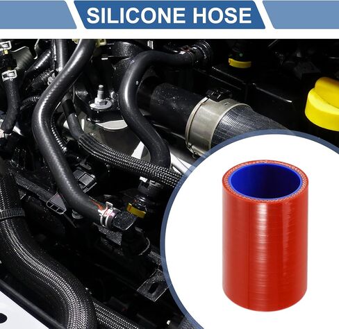 Motoforti العالمي مستقيم المخفض خرطوم سيليكون خرطوم المقرنة المبرد أنبوب 4-Ply عززت المخفض المدخول المبرد الأنابيب، 127 مم، سيليكون، أحمر in Saudi Arabia
