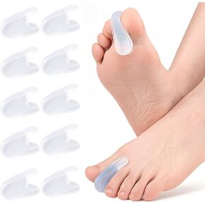 10-Pack Gel Toe Separators，Toe Spacers for Straightening Overlapping Toes for Men and Women，Toe Isolator，Bunion Relief Corrective Pads，Transparent in Saudi Arabia