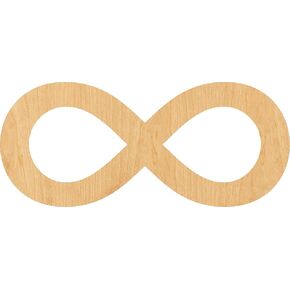 Infinity Symbol Laser Cut Out Wood Shape Craft Supply - 2" in Saudi Arabia