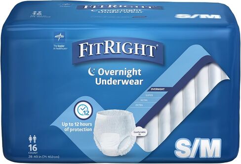 Overnight Unisex Large Underwear, (40-56 in Waist) 14 Count, Maximum All Night Disposable Incontinence Protection, Pull-On Absorbent Underwear for Men and Women, 1 Bag in Saudi Arabia