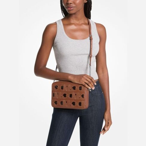 Michael Kors Jet Set Large East West Crossbody, Optic White in Saudi Arabia