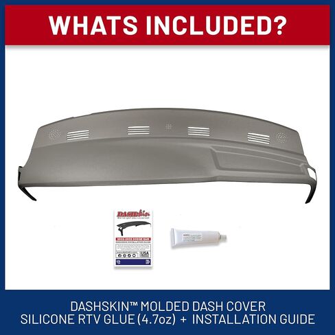 CAPTSKIN ONE PIES ONE مقولبة غطاء غطاء داش متوافق مع 2002-2005 دودج رام (2003-2005 RAM 2500 و 3500) باللون الرمادي المظلم-مصنوع في الولايات المتحدة الأمريكية in Kuwait