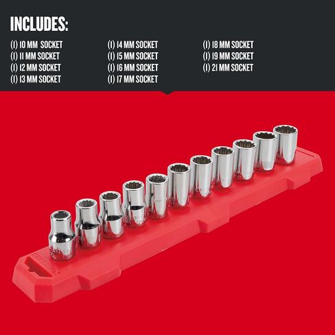 CRAFTSMAN Socket Set, SAE, 1/2" Drive, 12 Pt., 11Piece (CMMT12046) in Saudi Arabia