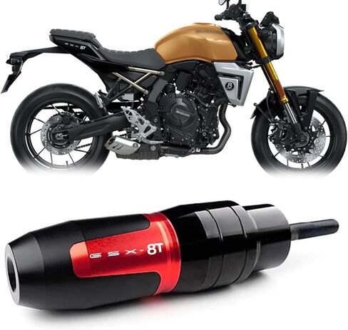 for GSX-8T GSX 8T 2025 Motorcycle CNC Accessories Fall Protection Exhaust Slider Anti-collision (Red) in Saudi Arabia